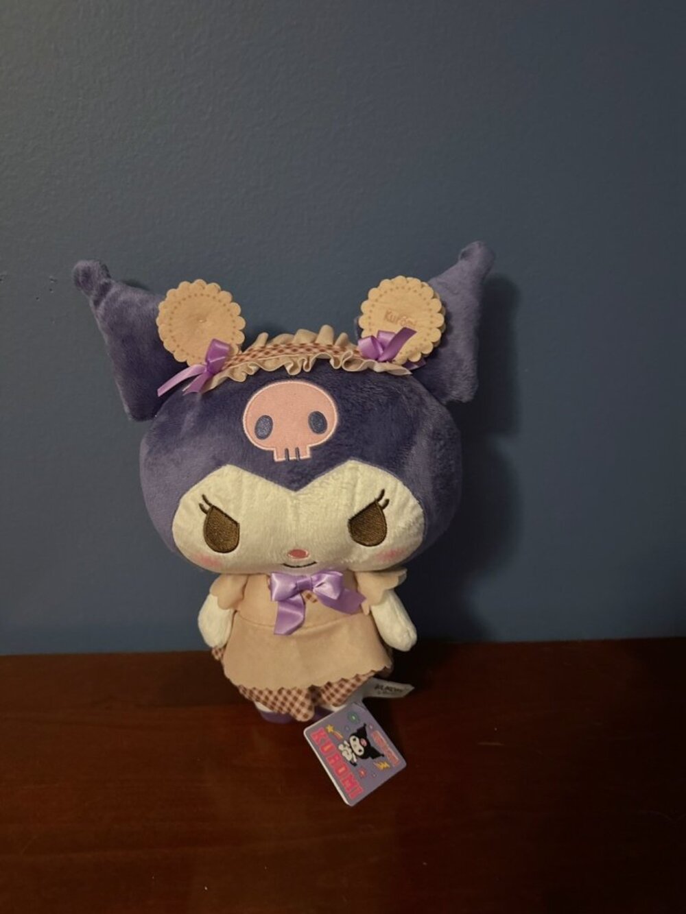 New! Sanrio Kuromi Standing Style Plush 12.4in Round 1 New with Tag